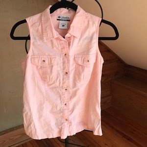 Columbia Pink Button Down Top, EUC, S